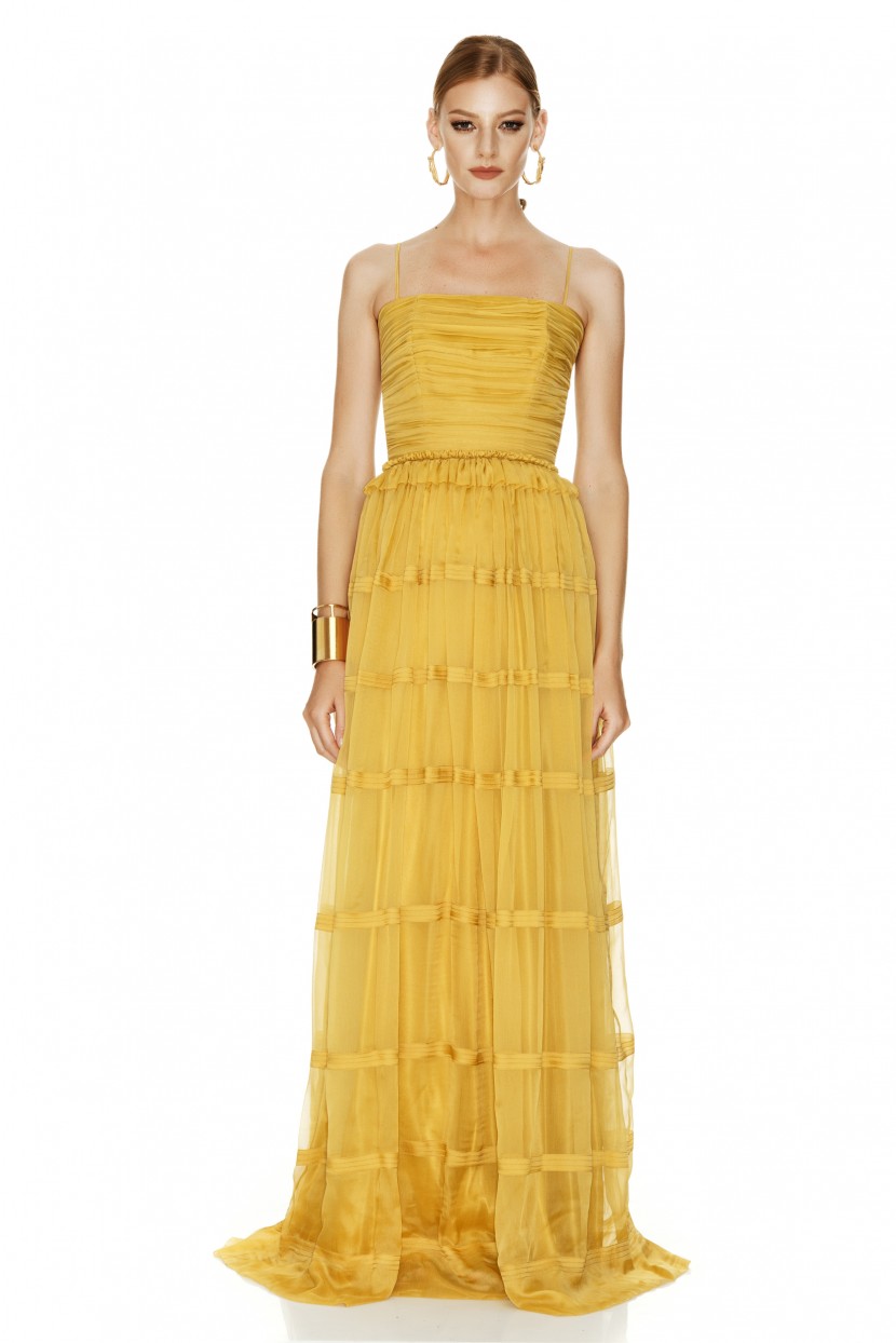 silk and chiffon gown styles