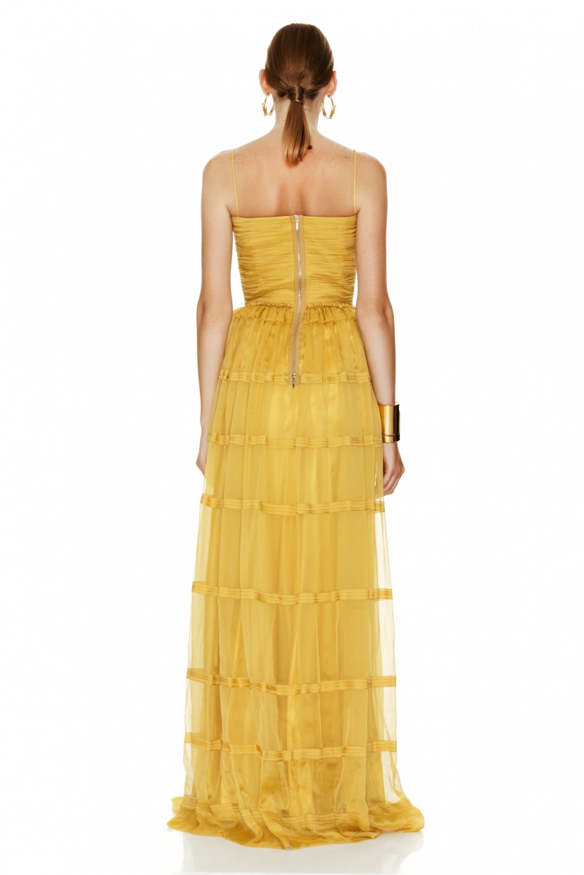 silk and chiffon gown styles